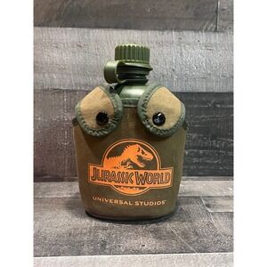 Universal Studios Jurassic World Canteen Water Bottle Green Tan Buckle Clip